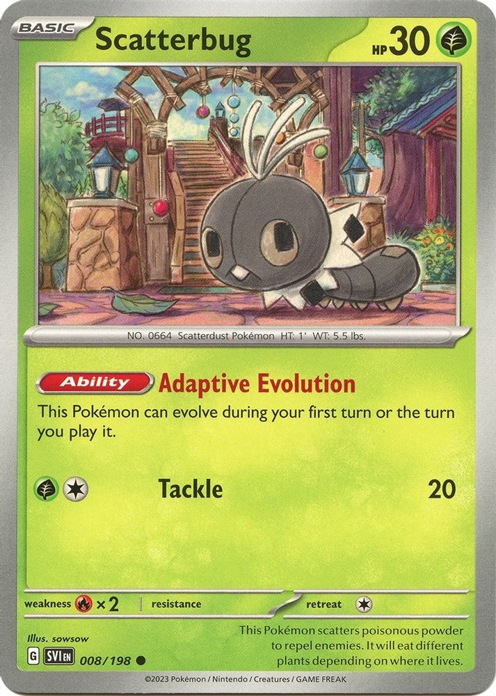 SV01: Scarlet & Violet Base Set (SVI) - Scatterbug (#008/198, Common) ()