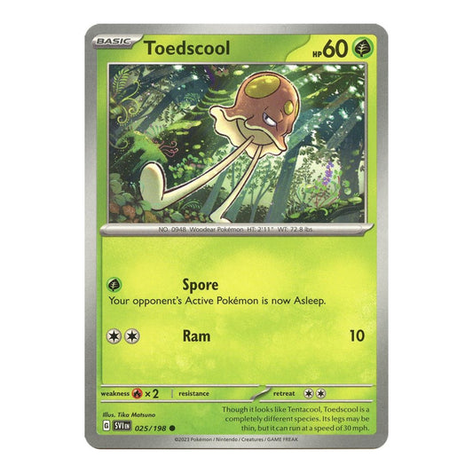SV01: Scarlet & Violet Base Set (SVI) - Toedscool 025 198 (#025/198) (Near Mint)