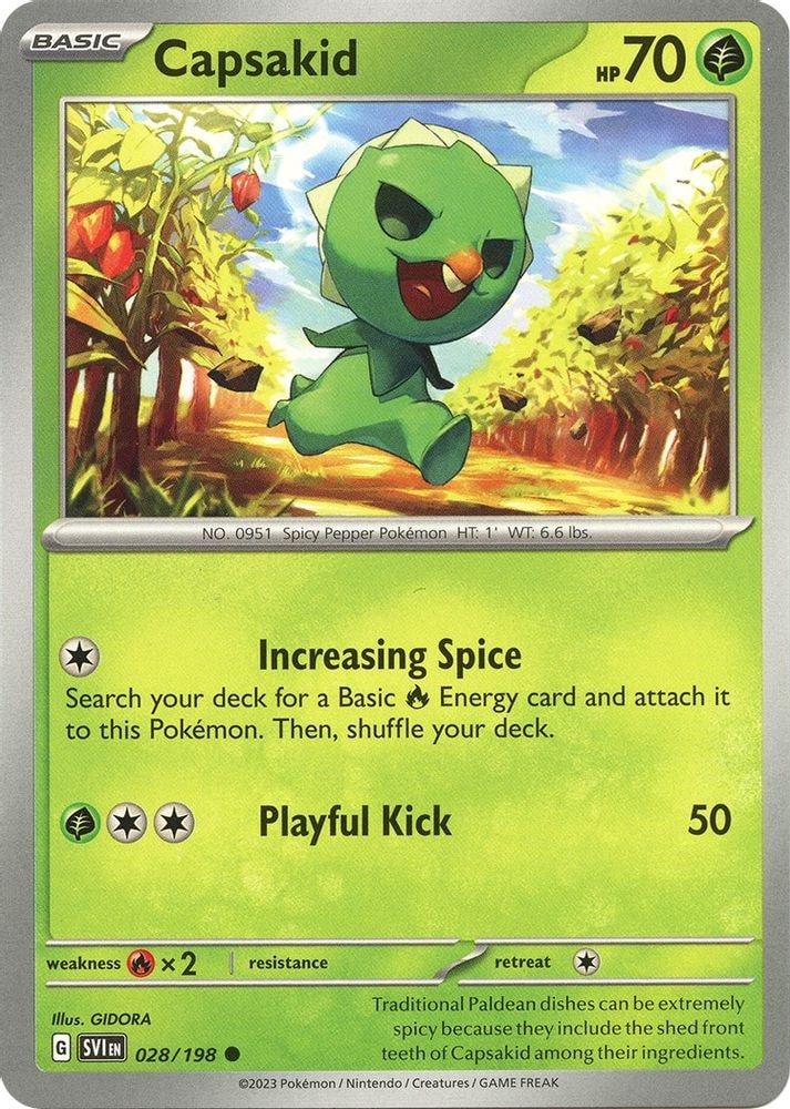 SV01: Scarlet & Violet Base Set (SVI) - Capsakid - 028/198 (#028/198, Common) ()