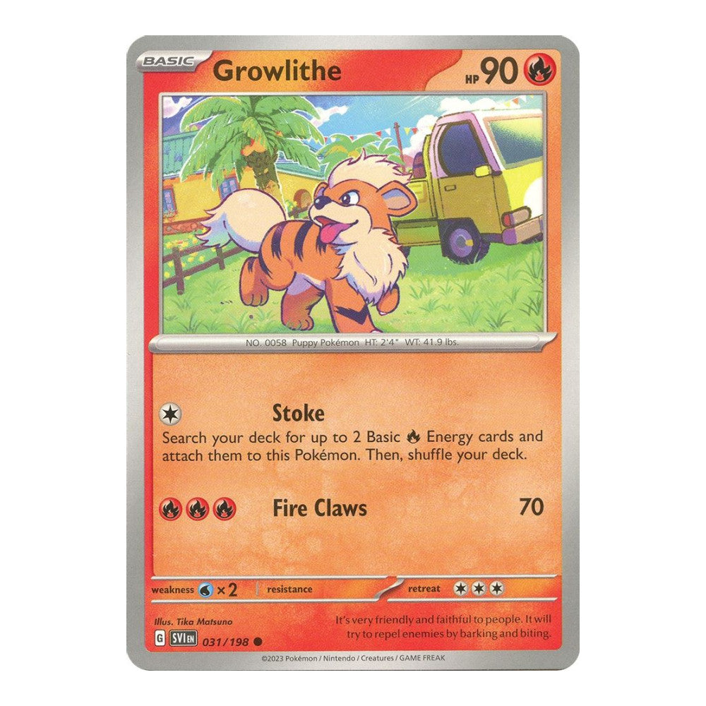 SV01: Scarlet & Violet Base Set (SVI) - Growlithe - 031/198 (#031/198) (Near Mint)