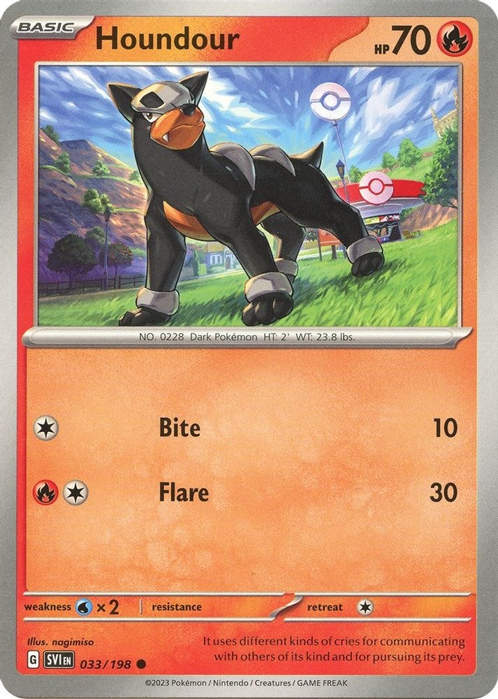 SV01: Scarlet & Violet Base Set (SVI) - Houndour - 033/198 (#033/198, Common) ()