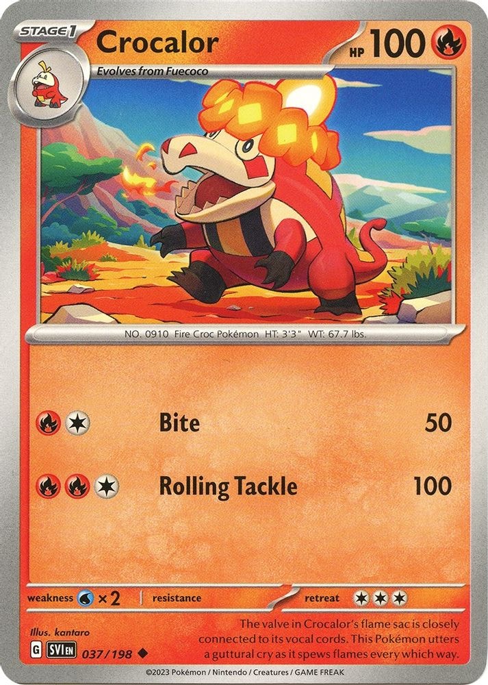 SV01: Scarlet & Violet Base Set (SVI) - Crocalor (#037/198, Uncommon) ()