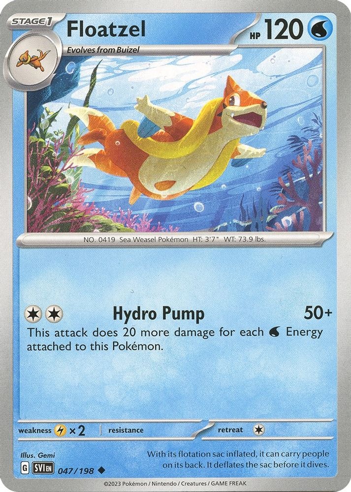 SV01: Scarlet & Violet Base Set (SVI) - Floatzel (#047/198, Uncommon) ()