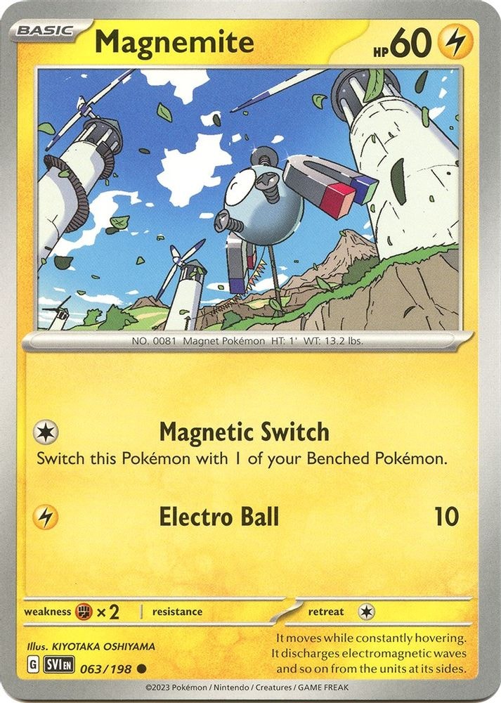 SV01: Scarlet & Violet Base Set (SVI) - Magnemite (#063/198, Common) ()