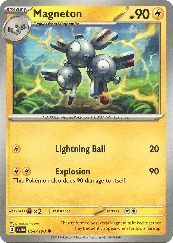 2023 Pokemon: SV01: Scarlet & Violet Base Set (SVI) - Magneton (#064/198, Common)