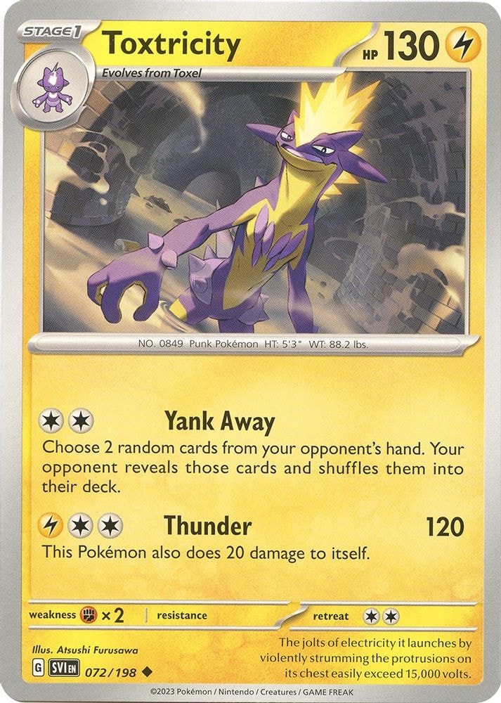 SV01: Scarlet & Violet Base Set (SVI) - Toxtricity (#072/198, Uncommon) ()