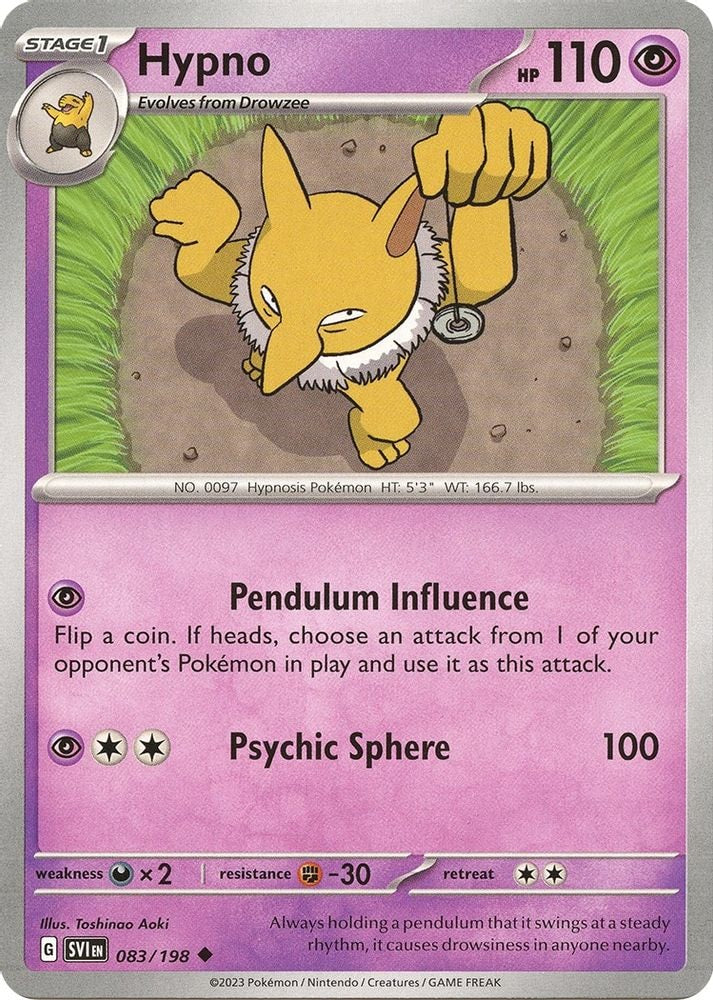 SV01: Scarlet & Violet Base Set (SVI) - Hypno (#083/198, Uncommon) ()