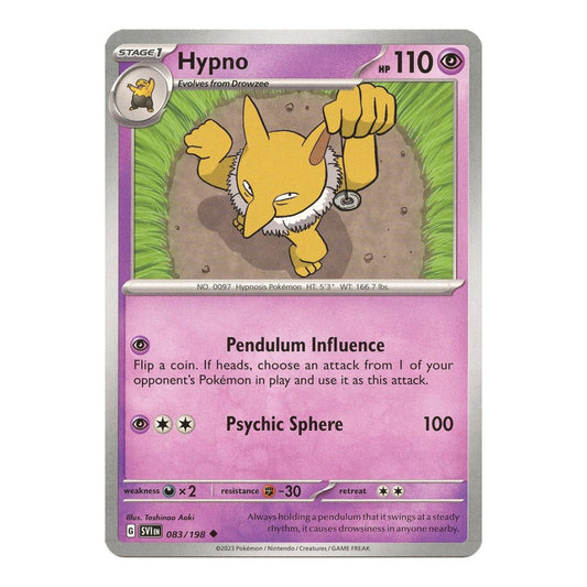 SV01: Scarlet & Violet Base Set (SVI) - Hypno (#083/198) (Near Mint)