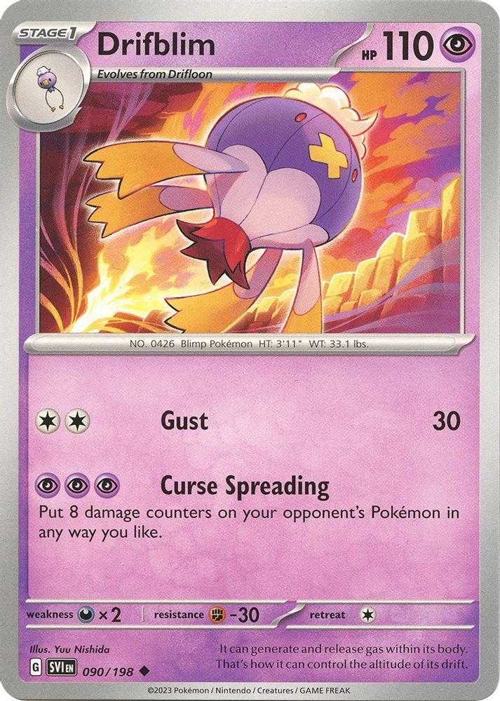 SV01: Scarlet & Violet Base Set (SVI) - Drifblim (#090/198, Uncommon) ()