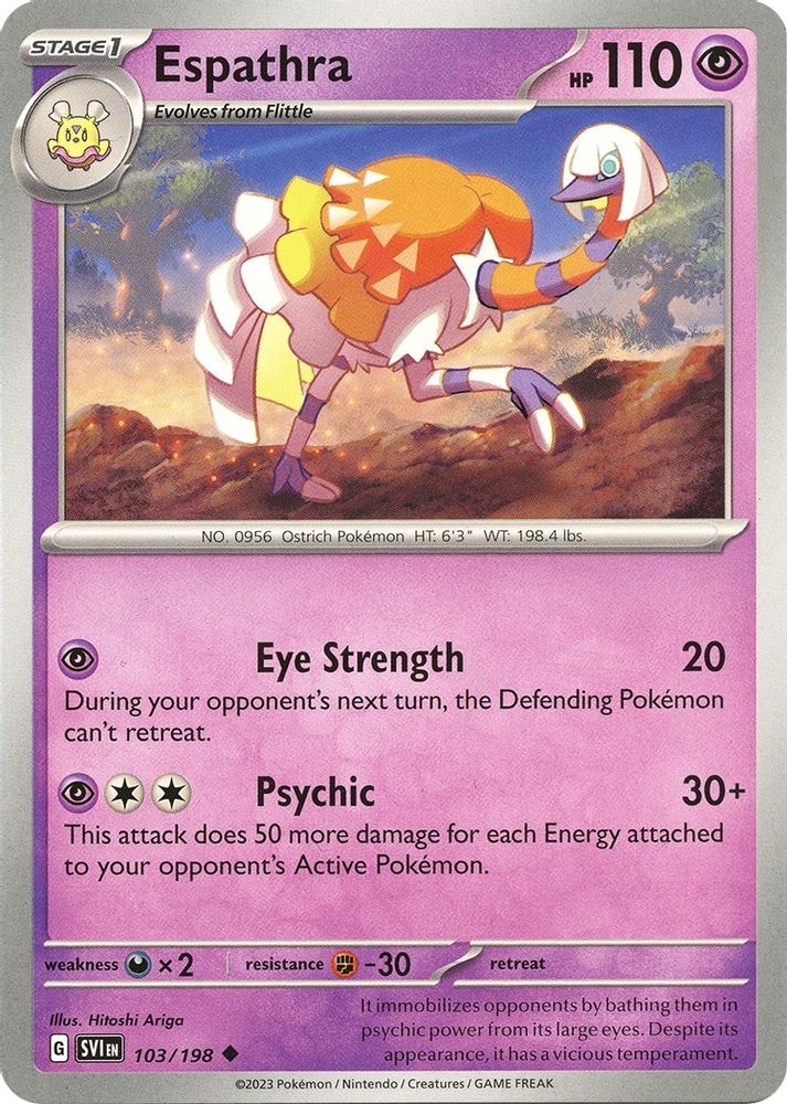 SV01: Scarlet & Violet Base Set (SVI) - Espathra (#103/198, Uncommon) ()