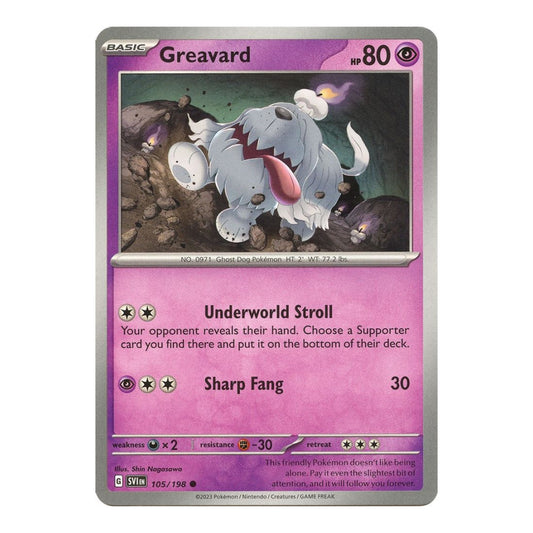 SV01: Scarlet & Violet Base Set (SVI) - Greavard 105 198 (#105/198) (Near Mint)