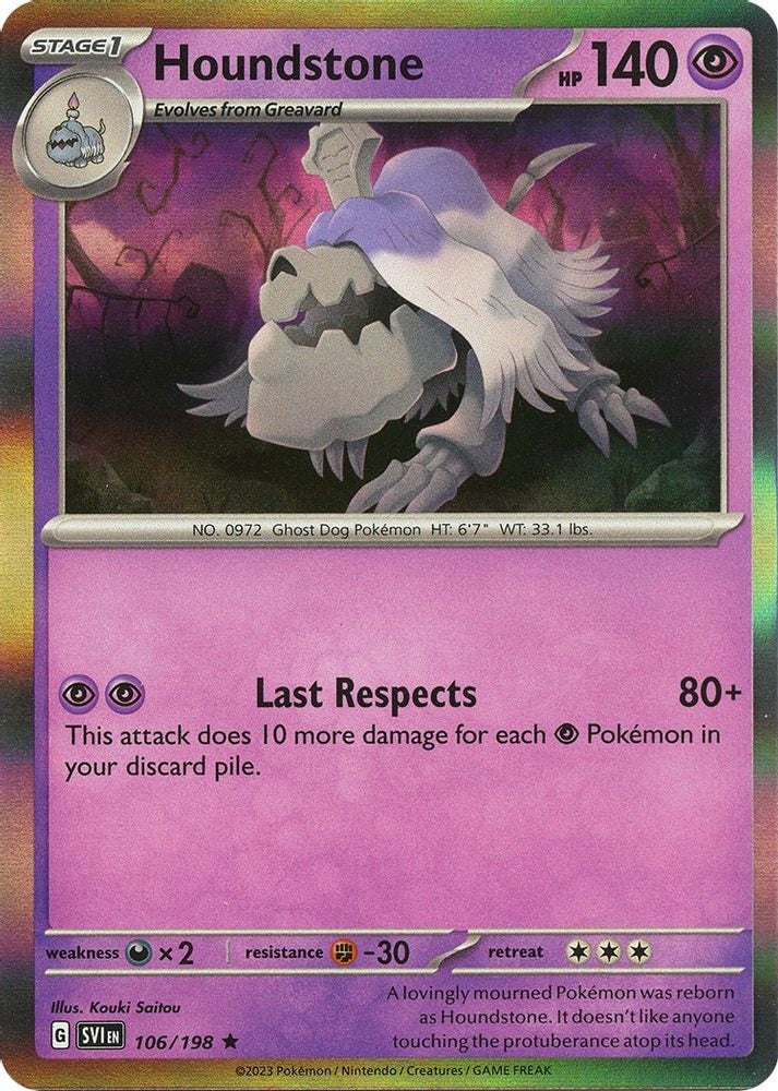 SV01: Scarlet & Violet Base Set (SVI) - Houndstone (#106/198, Rare)