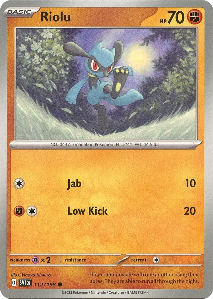 SV01: Scarlet & Violet Base Set (SVI) - Riolu - 112/198 (#112/198, Common) ()
