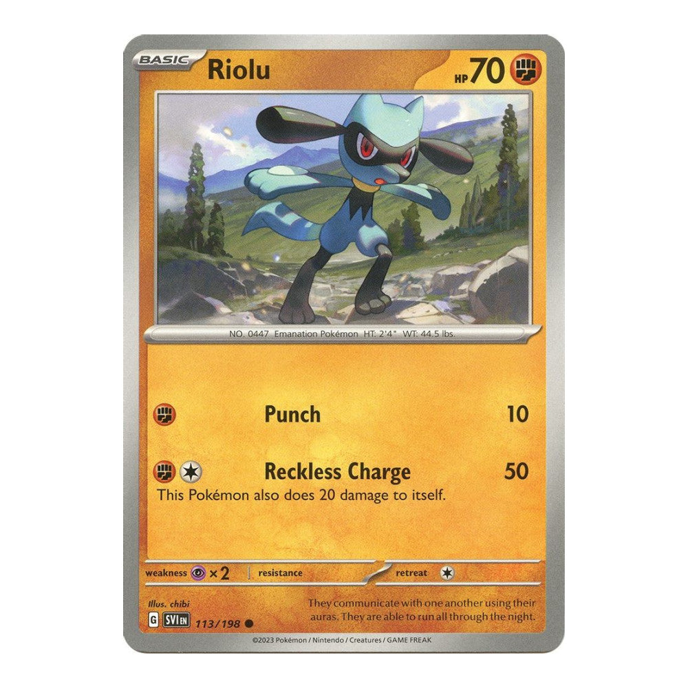 SV01: Scarlet & Violet Base Set (SVI) - Riolu - 113/198 (#113/198) (Near Mint)