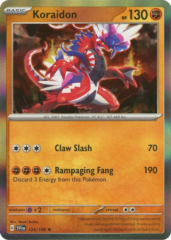 SV01: Scarlet & Violet Base Set (SVI) - Koraidon (#124/198, Rare) ()