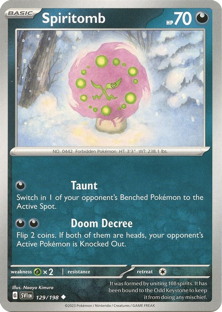 SV01: Scarlet & Violet Base Set (SVI) - Spiritomb (#129/198, Uncommon) ()