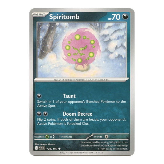 SV01: Scarlet & Violet Base Set (SVI) - Spiritomb (#129/198) (Near Mint)