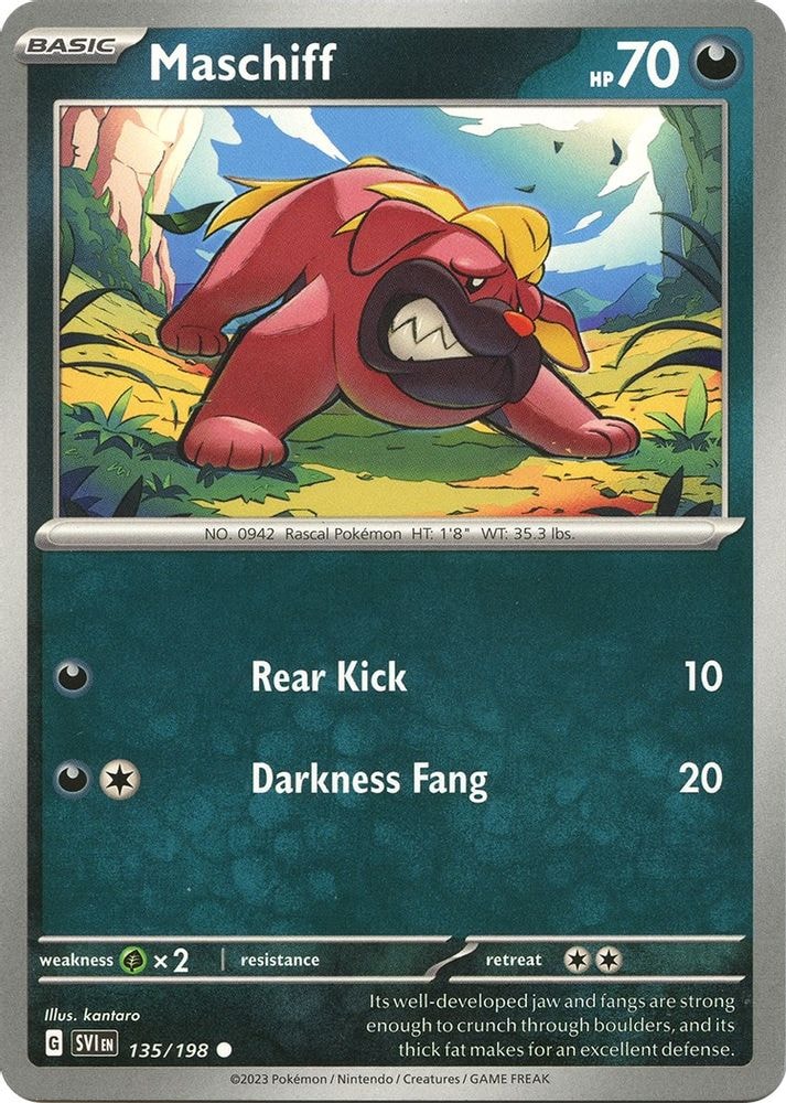 SV01: Scarlet & Violet Base Set (SVI) - Maschiff - 135/198 (#135/198, Common) ()