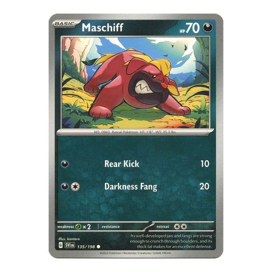 SV01: Scarlet & Violet Base Set (SVI) - Maschiff 135 198 (#135/198) (Near Mint)