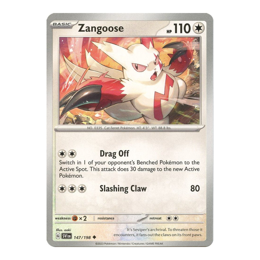 SV01: Scarlet & Violet Base Set (SVI) - Zangoose 147 198 (#147/198) (Near Mint)
