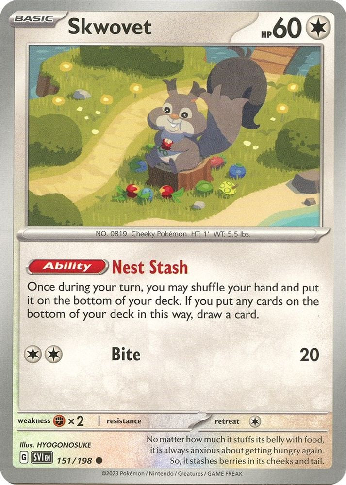 SV01: Scarlet & Violet Base Set (SVI) - Skwovet - 151/198 (#151/198, Common) ()