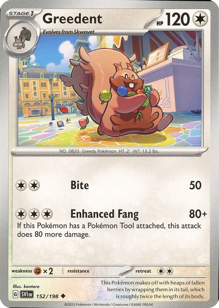 SV01: Scarlet & Violet Base Set (SVI) - Greedent (#152/198, Uncommon) ()