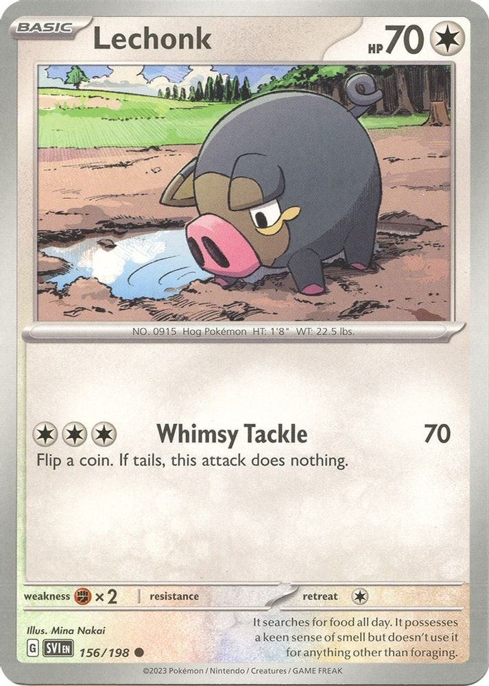 SV01: Scarlet & Violet Base Set (SVI) - Lechonk - 156/198 (#156/198, Common) ()
