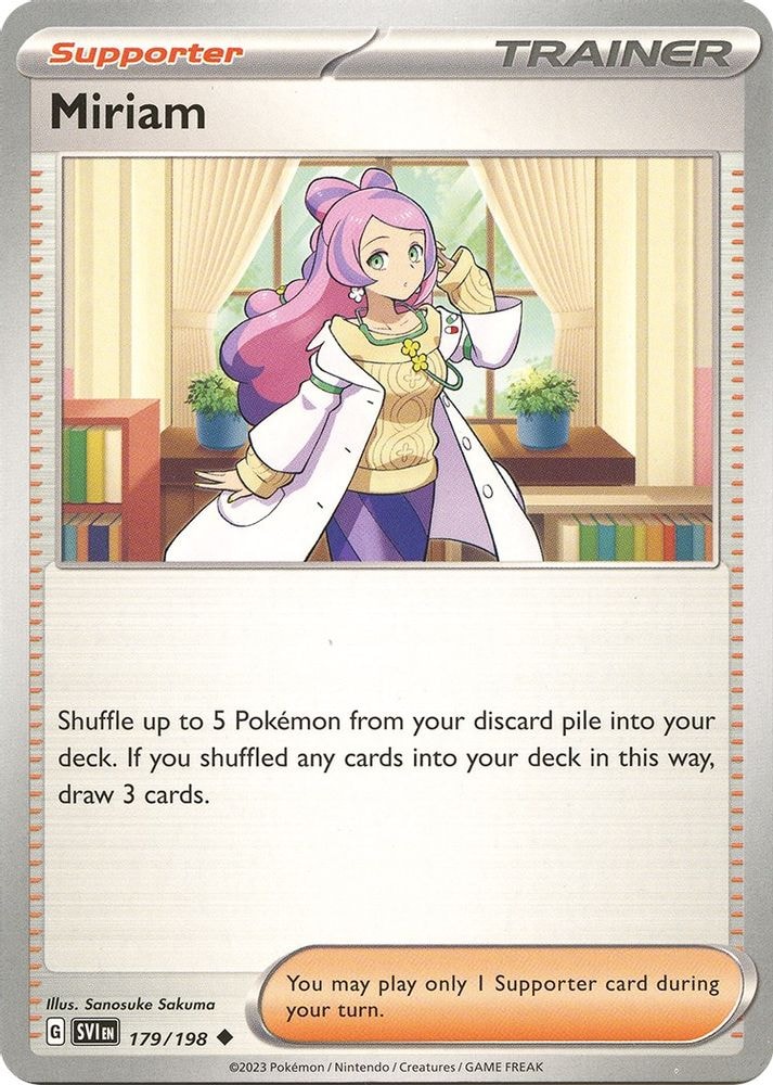 SV01: Scarlet & Violet Base Set (SVI) - Miriam - 179/198 (#179/198, Uncommon) ()