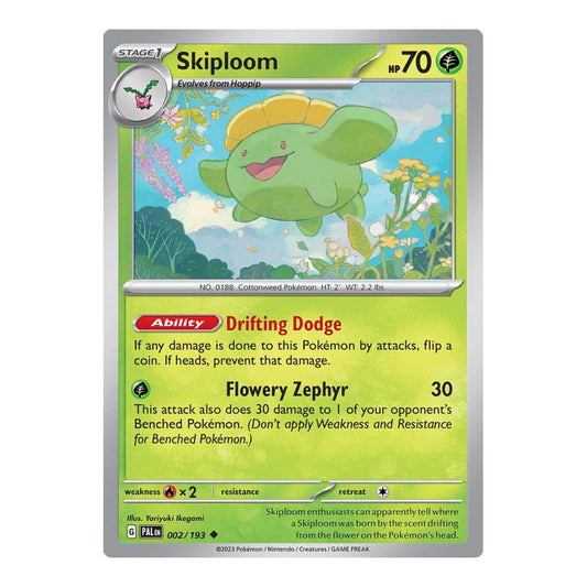 SV02: Paldea Evolved (PAL) - Skiploom (#002/193) (Near Mint)