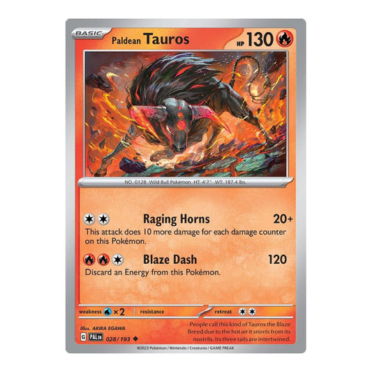 SV02: Paldea Evolved (PAL) - Paldean Tauros 028 193 (#028/193) (Near Mint)