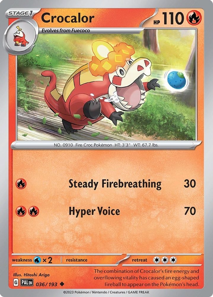 SV02: Paldea Evolved (PAL) - Crocalor - 036/193 (#036/193, Uncommon) ()