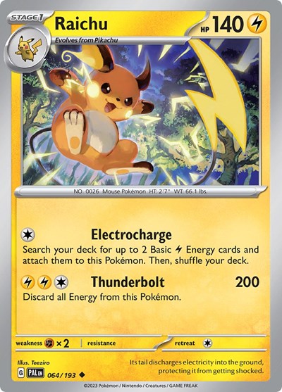 SV02: Paldea Evolved (PAL) - Raichu - 064/193 (#064/193, Uncommon) ()