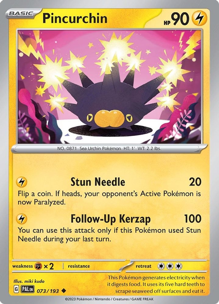SV02: Paldea Evolved (PAL) - Pincurchin - 073/193 (#073/193, Uncommon) ()