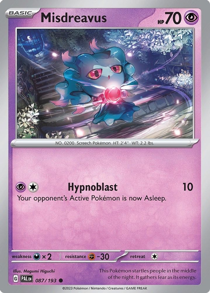 SV02: Paldea Evolved (PAL) - Misdreavus (#087/193, Common) ()