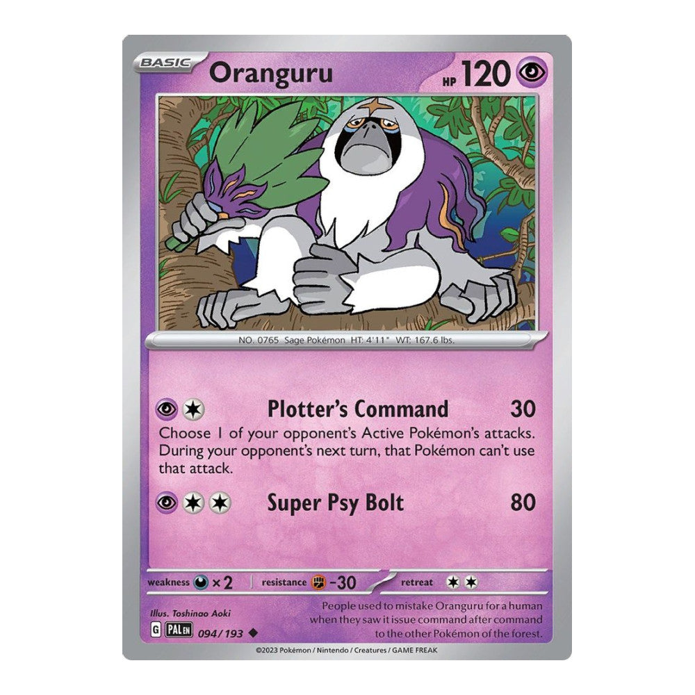SV02: Paldea Evolved (PAL) - Oranguru (#094/193) (Near Mint)