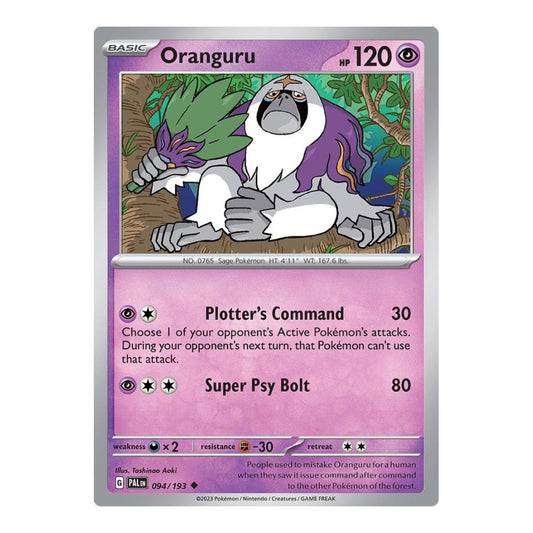 SV02: Paldea Evolved (PAL) - Oranguru (#094/193) (Near Mint)
