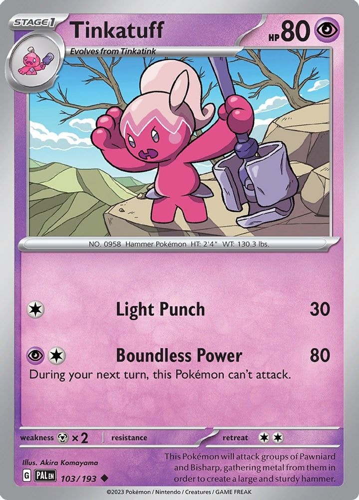 SV02: Paldea Evolved (PAL) - Tinkatuff - 103/193 (#103/193, Uncommon) ()