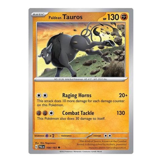 SV02: Paldea Evolved (PAL) - Paldean Tauros 108 193 (#108/193) (Near Mint)