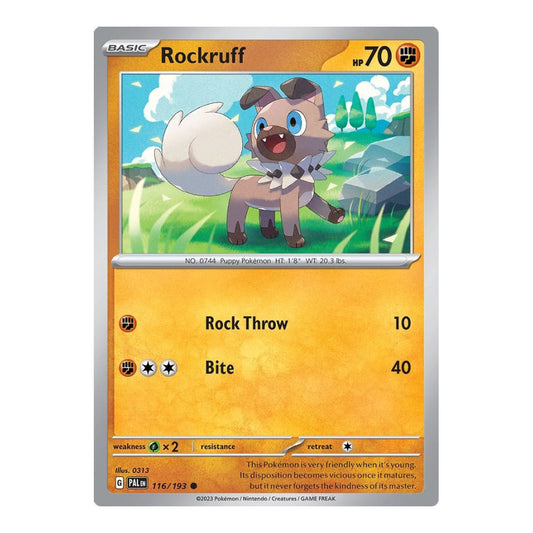 SV02: Paldea Evolved (PAL) - Rockruff (#116/193) (Near Mint)