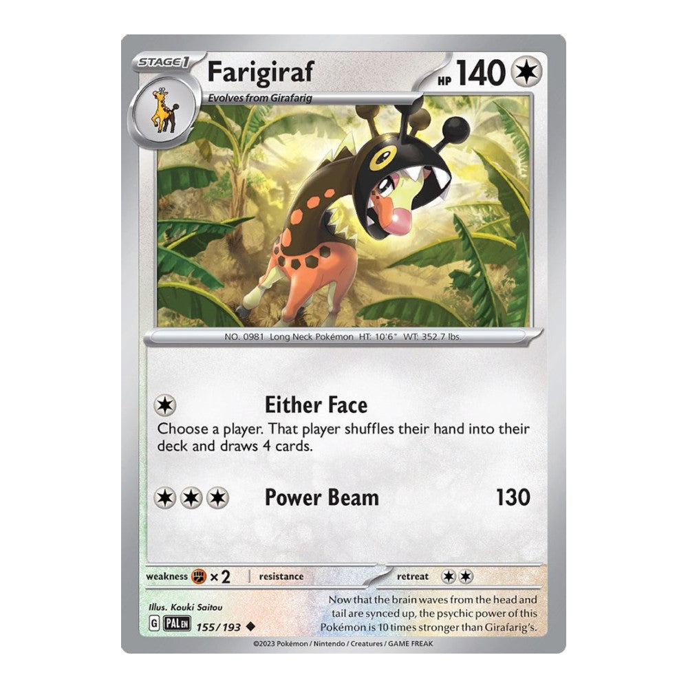 SV02: Paldea Evolved (PAL) - Farigiraf (#155/193) (Near Mint)