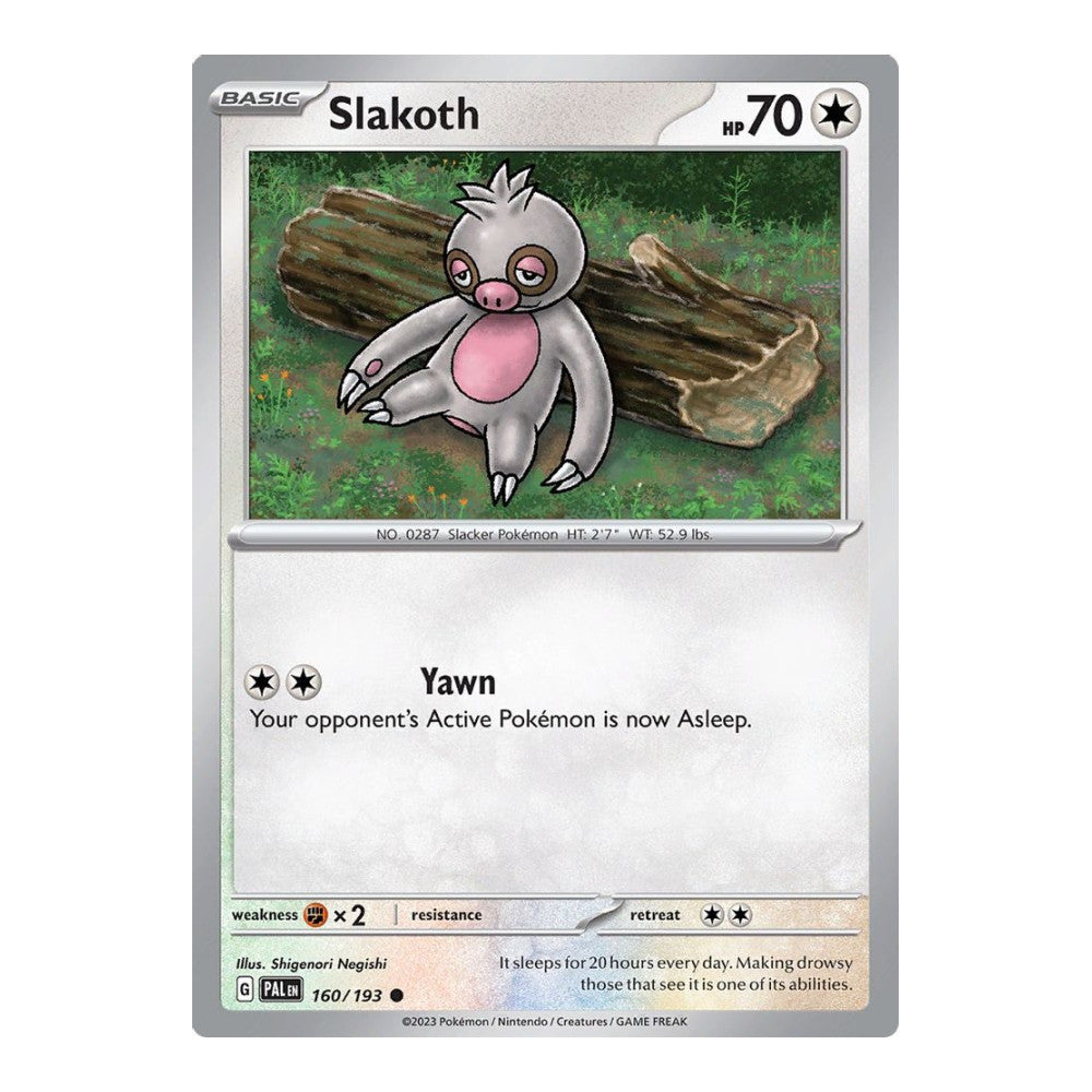 SV02: Paldea Evolved (PAL) - Slakoth (#160/193) (Near Mint)