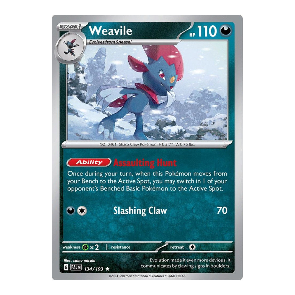 SV02: Paldea Evolved (PAL) - Weavile (#134/193) (Near Mint)