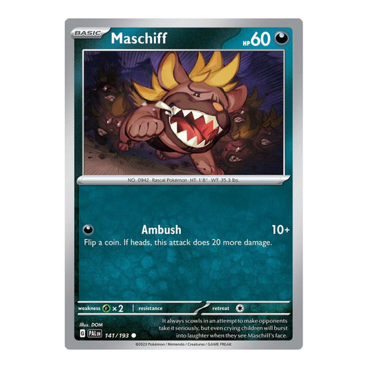 SV02: Paldea Evolved (PAL) - Maschiff 141 193 (#141/193) (Near Mint)
