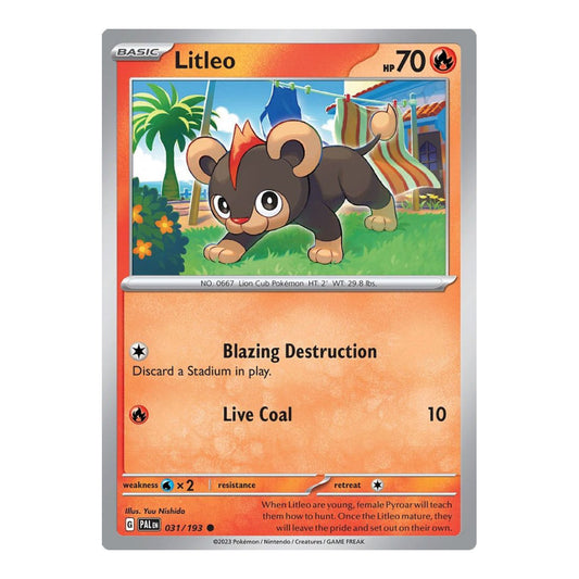 SV02: Paldea Evolved (PAL) - Litleo (#031/193) (Near Mint)