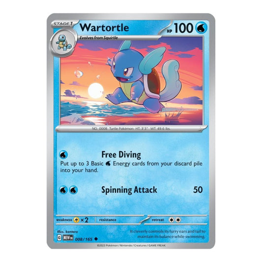 SV: Scarlet & Violet 151 (MEW) - Wartortle 008 165 (#008/165) (Near Mint)