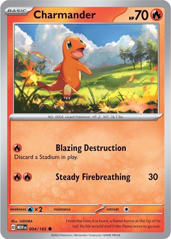 SV: Scarlet & Violet 151 (MEW) - Charmander - 004/165 (#004/165, Common) ()