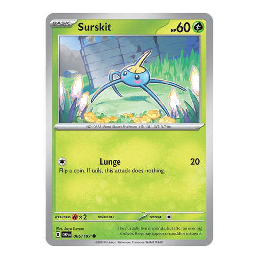 SV03: Obsidian Flames (OBF) - Surskit (#006/197) (Near Mint)