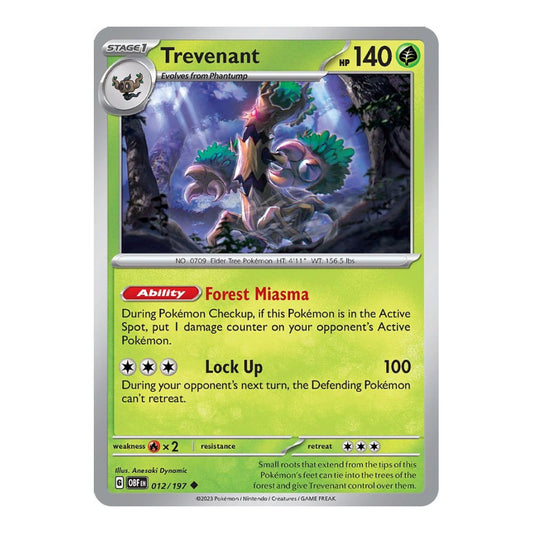 SV03: Obsidian Flames (OBF) - Trevenant (#012/197) (Near Mint)