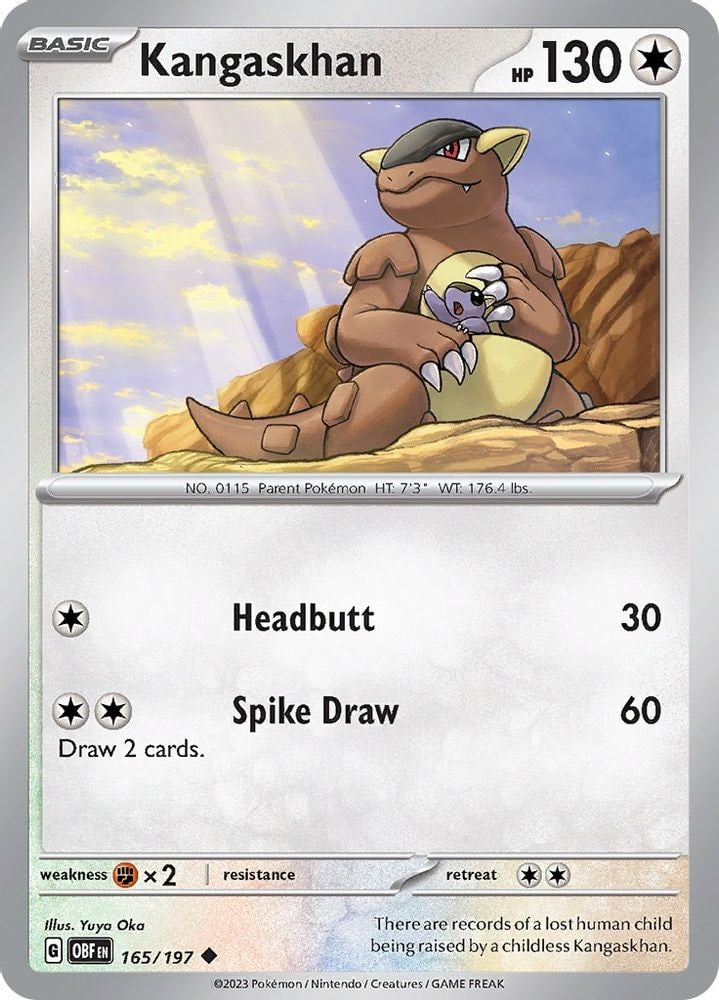 SV03: Obsidian Flames (OBF) - Kangaskhan (#165/197, Uncommon)