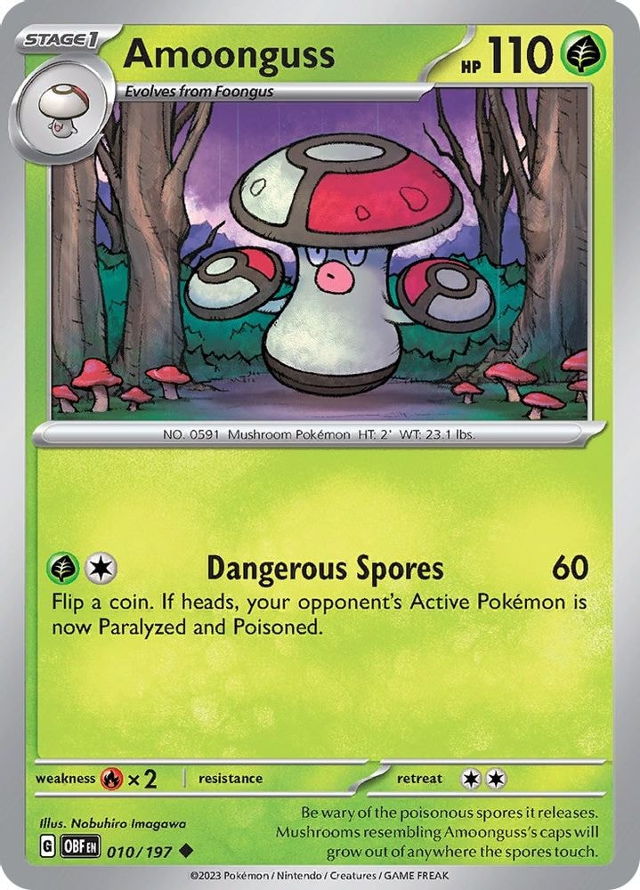 SV03: Obsidian Flames (OBF) - Amoonguss (#010/197, Uncommon) ()